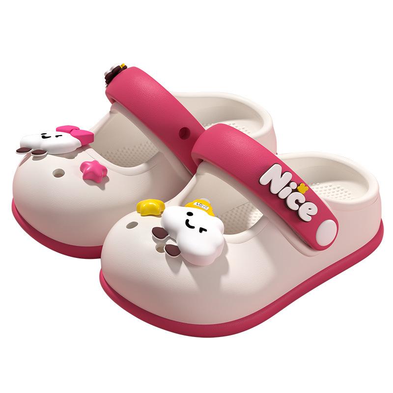 Children's Shoes, Girls' Shoes, Anti-slip Head Cover, Breathable Beach Flip-flops