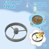 3pcs Round Floating Fish Feeding Ring Plastic Gray Aquarium Food Feeder Durable Pond Fish Feeder for Guppy Betta Turtle