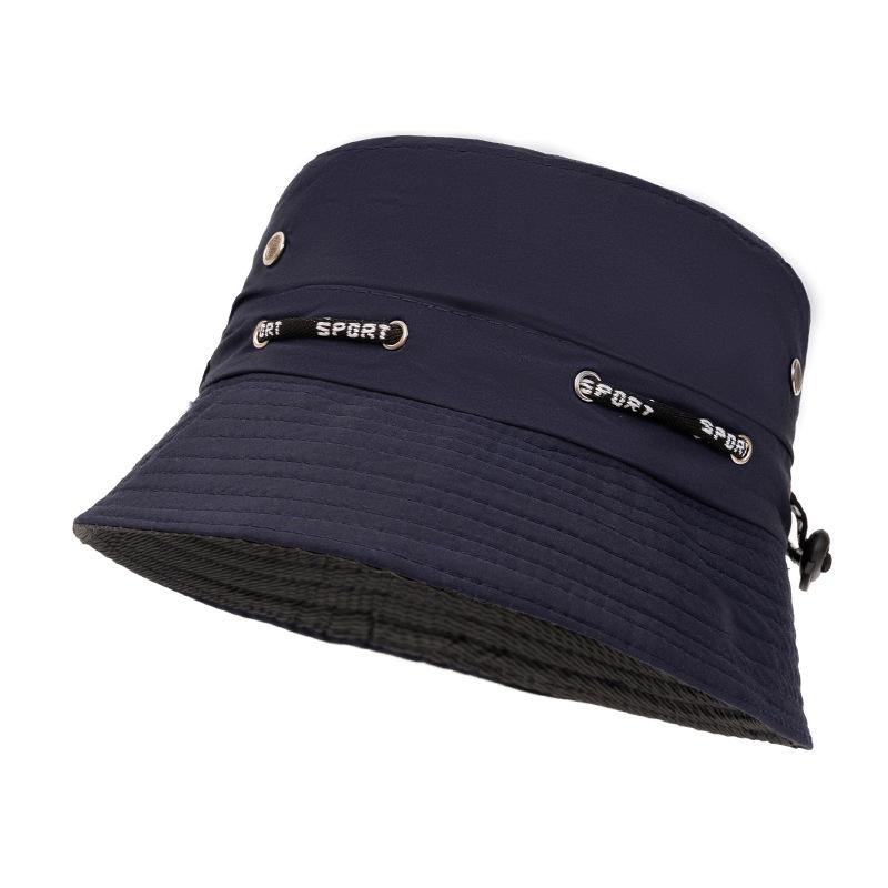 1pc Summer Breathable Mesh Small Basin Hat Solid Color Men's Fishing Outdoor Hiking Fisherman Hat Couple Big Brim Sun Bucket Hat
