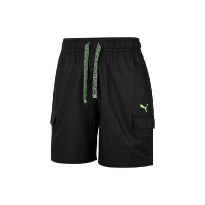 Puma Ss23 Dream Pack Serie Einfarbige Schnürung Lockere Sporthorts Unisex Shorts Schwarz 539986-01