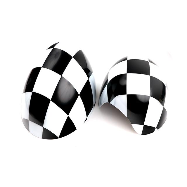 For Mini Cooper One S JCW F54 F55 F56 F57 F60 Before July  The Black Flag Car Outside Rear View Mirror Covers Stickers