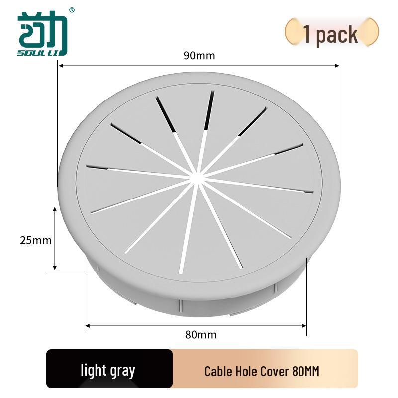 Office Desk Wire Grommet: Decorative Cover for Cable Management (50mm)
