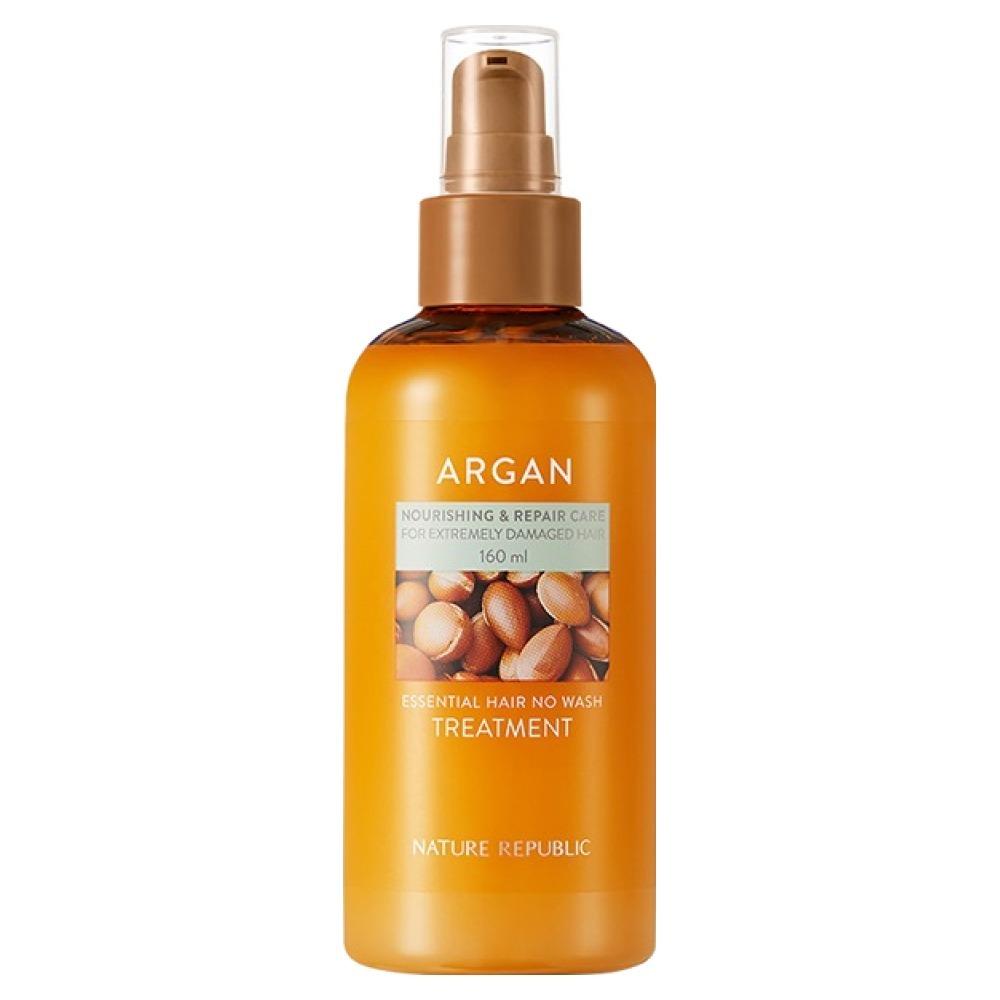 Nature Republic Маска-лечение для волос с аргановым маслом Essential Hair No-Wash Treatment Pack Интенсивно питающая несмываемая укладка 160 мл