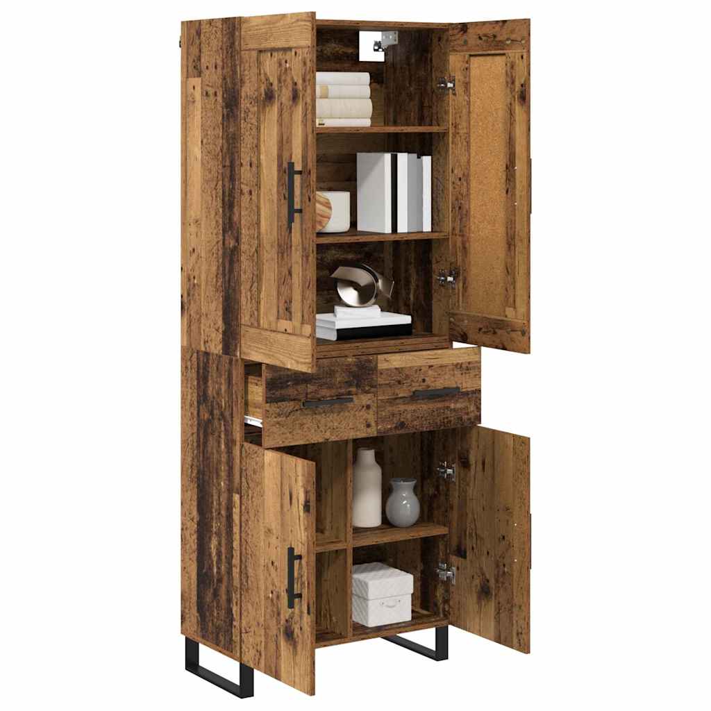 Highboard Reclaimed Wood 69.5 x 34 x 180 cm Particle Board