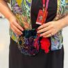 DEARREINA 2-Way Fireworks Pouch, Coin Purse, Small Item Case, Handmade, Hand-Embroidered Drawstring Pouch (16cm x 17cm) Women's Coin Purse, Mini