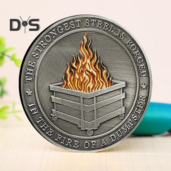 1/2/3/5/10Pcs Challenge Coin Carved Pattern Retro Silver Coin Unique Office Desk Accessory Commemorative Gift