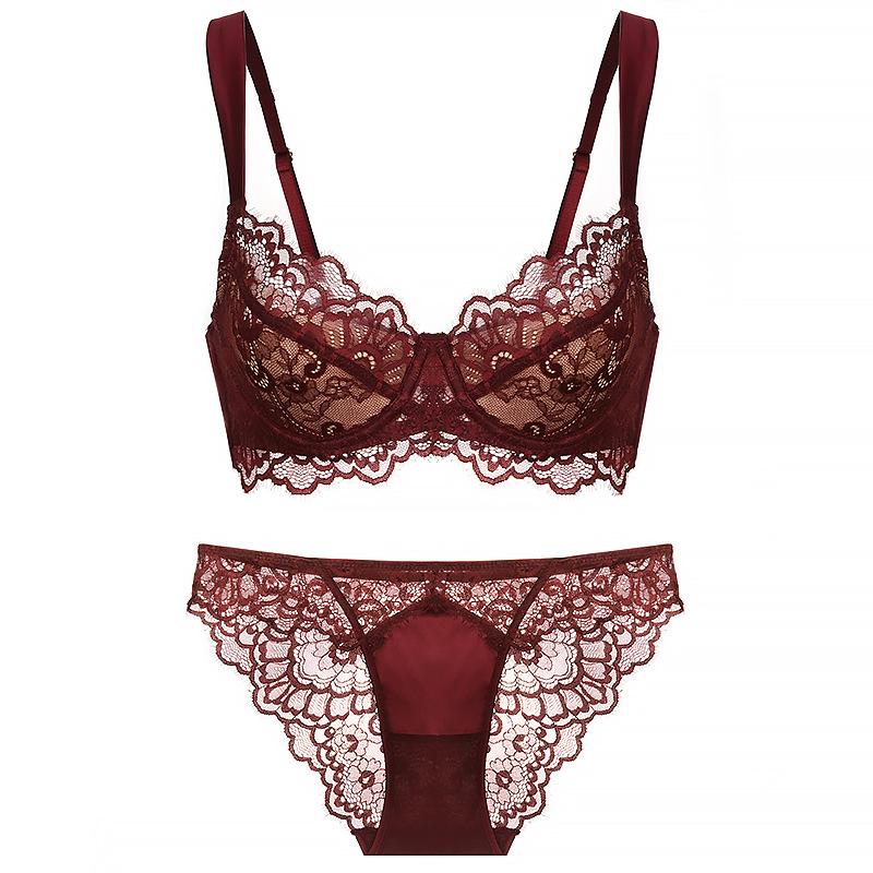 

Европа Сексуальное кружево вышивка Женский комплект нижнего белья Французский тонкий пуш-ап бюстгальтер Летний дышащий Большой размер D Чашка Нижнее белье Комплекты бюстгальтеров 80B