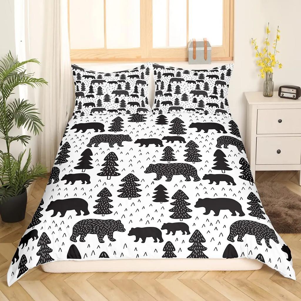 Comforter Merry Christmas Comforter Queen King Size Christmas Tree Pine Tree Bedding Set Xmas Ornament