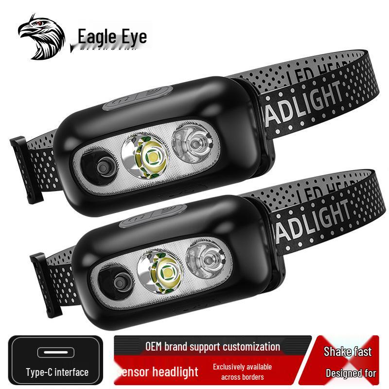 Rechargeable LED Headlamp: Super Bright, Long Battery Life, High-Power Induction for Night Fishing
