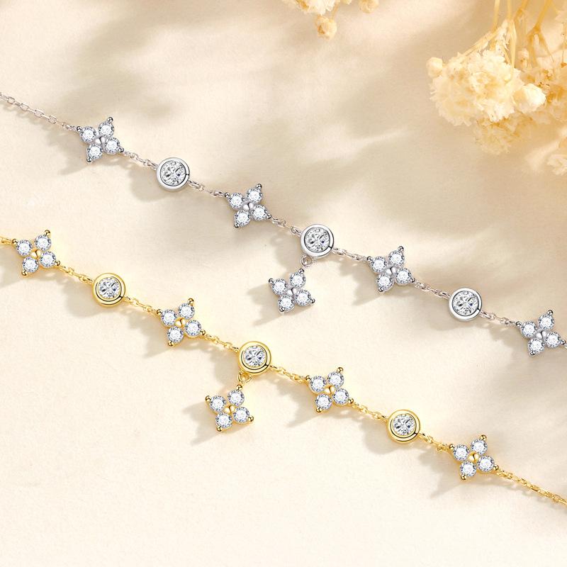 Four-leaf Clover Bracelet Women's Fashion Light Luxury Niche High-end Ins Wind Adjustable Bracelet Jewelry Women