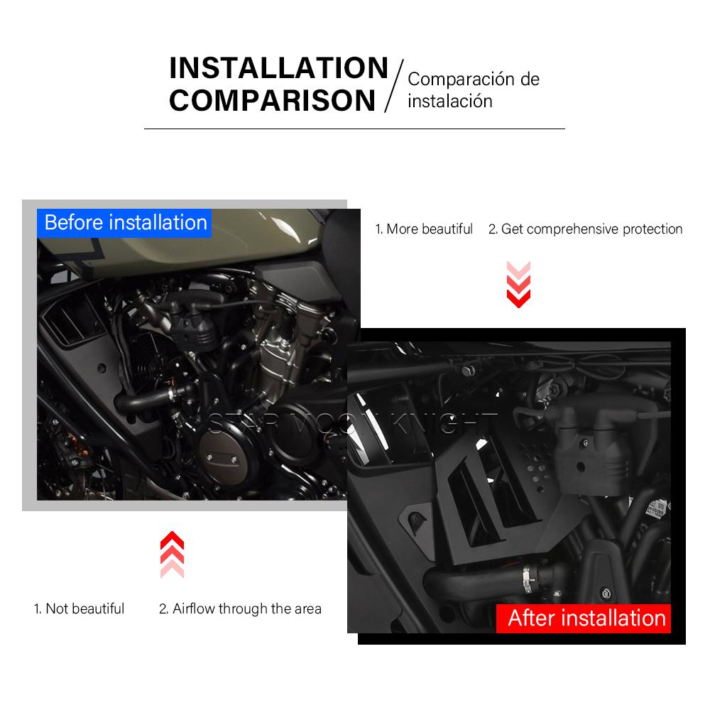 Motorka levá boční kapotáž pro Pan America 1250 - 2022 Motor Ventilátor chladiče výplň Ochranný kryt RA1250