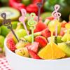 Vanproo 105Pcs Animal Fruit Food Picks, Cute Animals Toothpick Fun Bento Box Pic