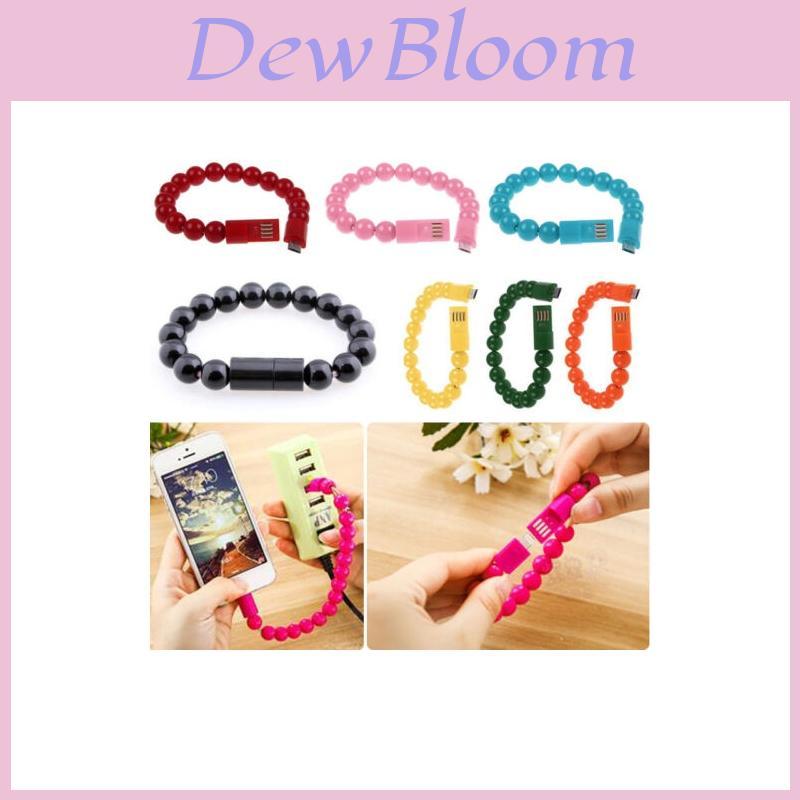 Usb Bracelet Beads Charging Data Sync Cable For Iphone 5g 6g Samsung Android