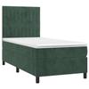 3143112 vidaXL Lit à sommier tapissier et matelas Vert foncé 80x200 cm Velours