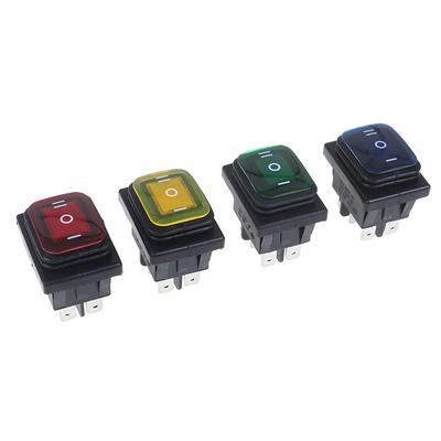 1Pc 30A/250V 6Pin Waterproof Auto Boat Toggle Rocker Switch With Led 12V 220V