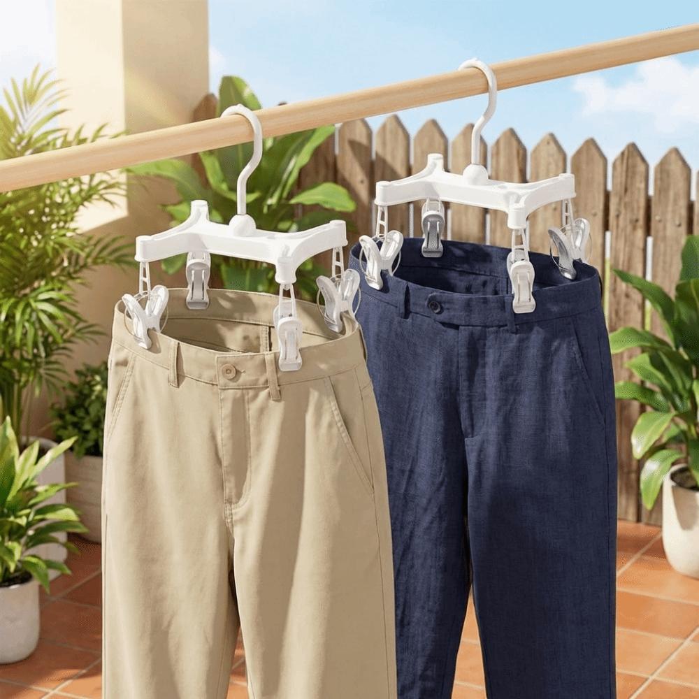 360° Rotatable Underwear Drying Rack Efficient Pants Hanger H Shaped Trouser Hanger  Skirts