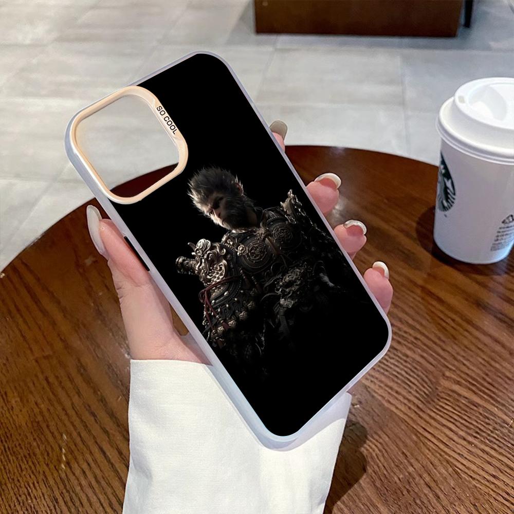 

Black Wukong hot game poster pattern Phone Case Gradient IMD Colorful Silver Suitable case for iPhone17 16 15 14 13 12 Pro Max iPhone 12 Pro Max