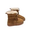 Thick-soled Snow Boots, Integrated Fur, Piled and Thickened Two-wear Flip Short Cotton Boots
