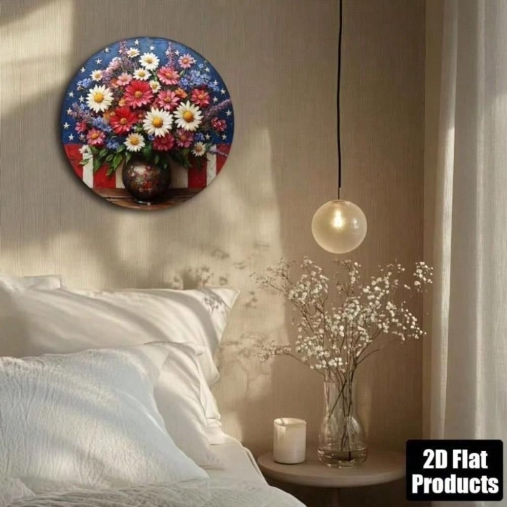 Tin Sign Wall Art 8 Inch Round Metal Poster for Home Bar Kitchen Gift