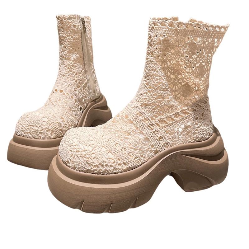 Mode High Heels Damen Stiefeletten Designer Plateauschuhe Herbst Kleid Damen Pumps 2025 Neu Lässig Goth Sport Chelsea Botas De Mujer