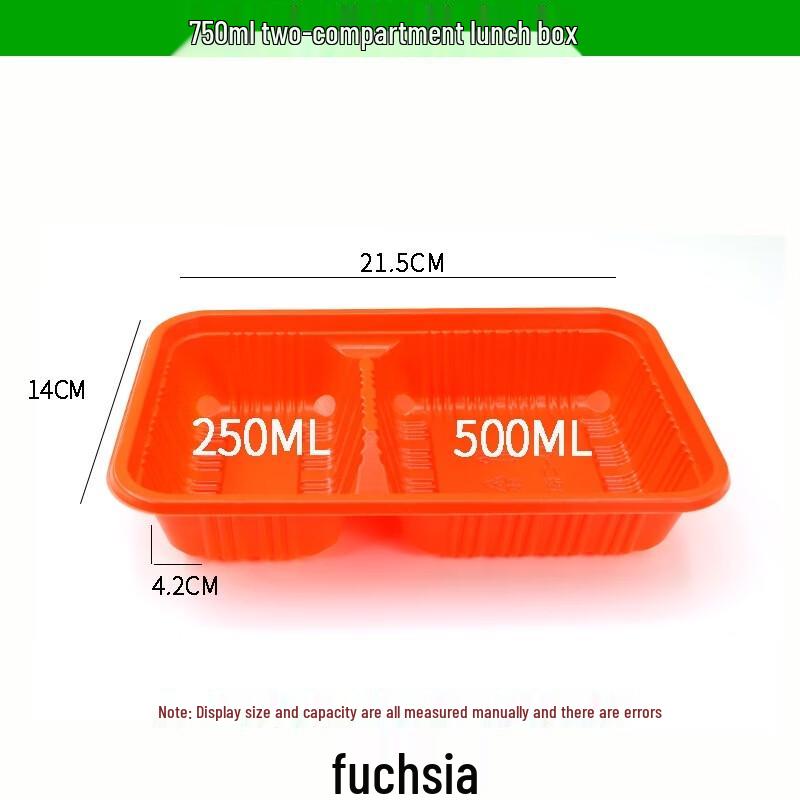 JINGRX Disposable Multi-Compartment Plastic Food Containers with Lids