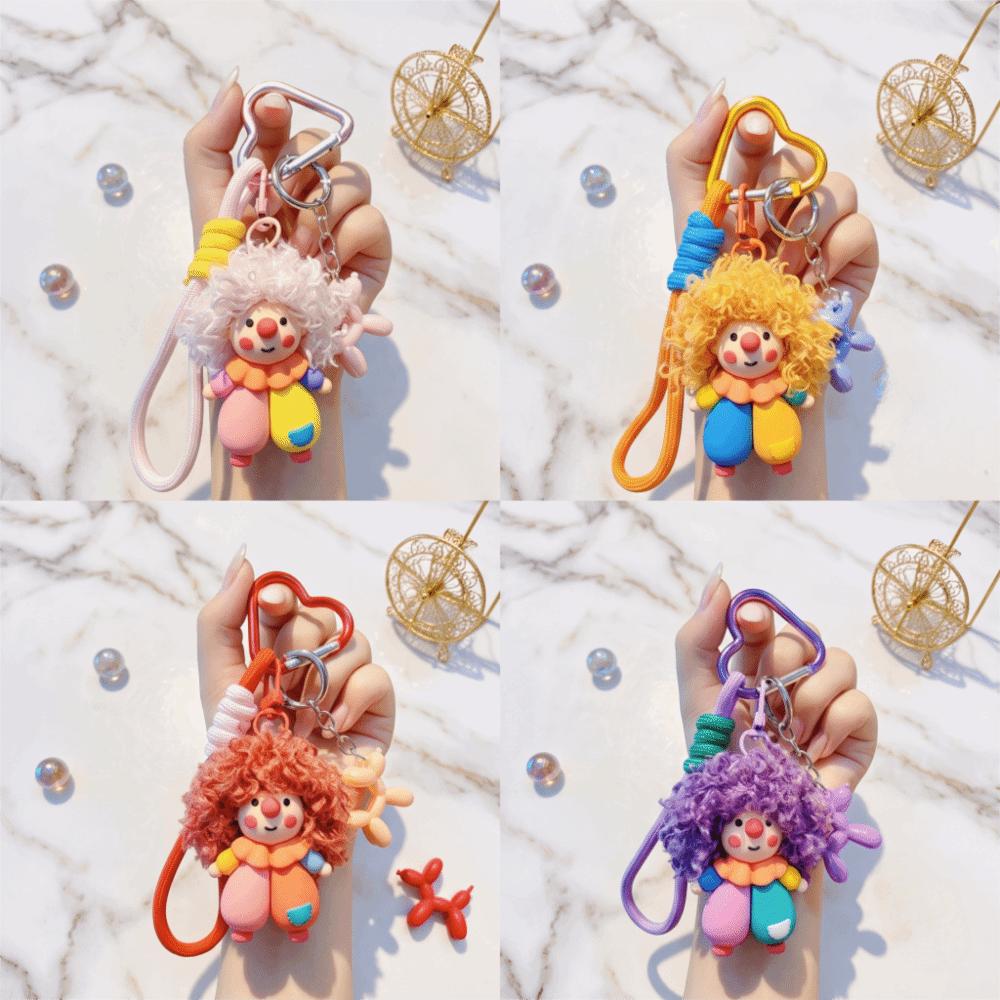 Curly Plush Keychain Fluffy Key Ring Ornament Fashion Doll Keychain  Bag Decoration