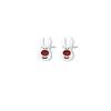 Sterling Silver Red Elk Christmas Stud Earrings, Hypoallergenic Jewelry for Women, Suitable for Sleeping.