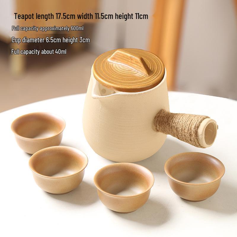 High-Temperature Resistant Ceramic Stove and Teapot Set for Outdoor Tea Brewing and Roasting