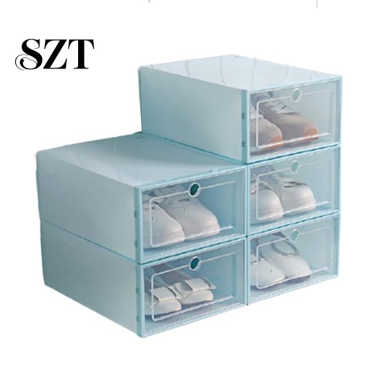 Transparent Stackable Dustproof Flip Type Shoes Storage Container Home Decor