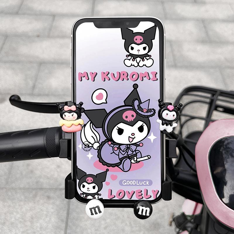 Cute Cartoon Shockproof Phone Holder for Bikes and Electric Vehicles - Ideal for Navigation and Delivery Riders