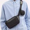 Coach Elias 29 Estampa de Assinatura Fechamento com Zíper Lona Revestida Bolsa de Cintura Grande Bolsa de Cintura Masculina Preto CZ400-QBMI5