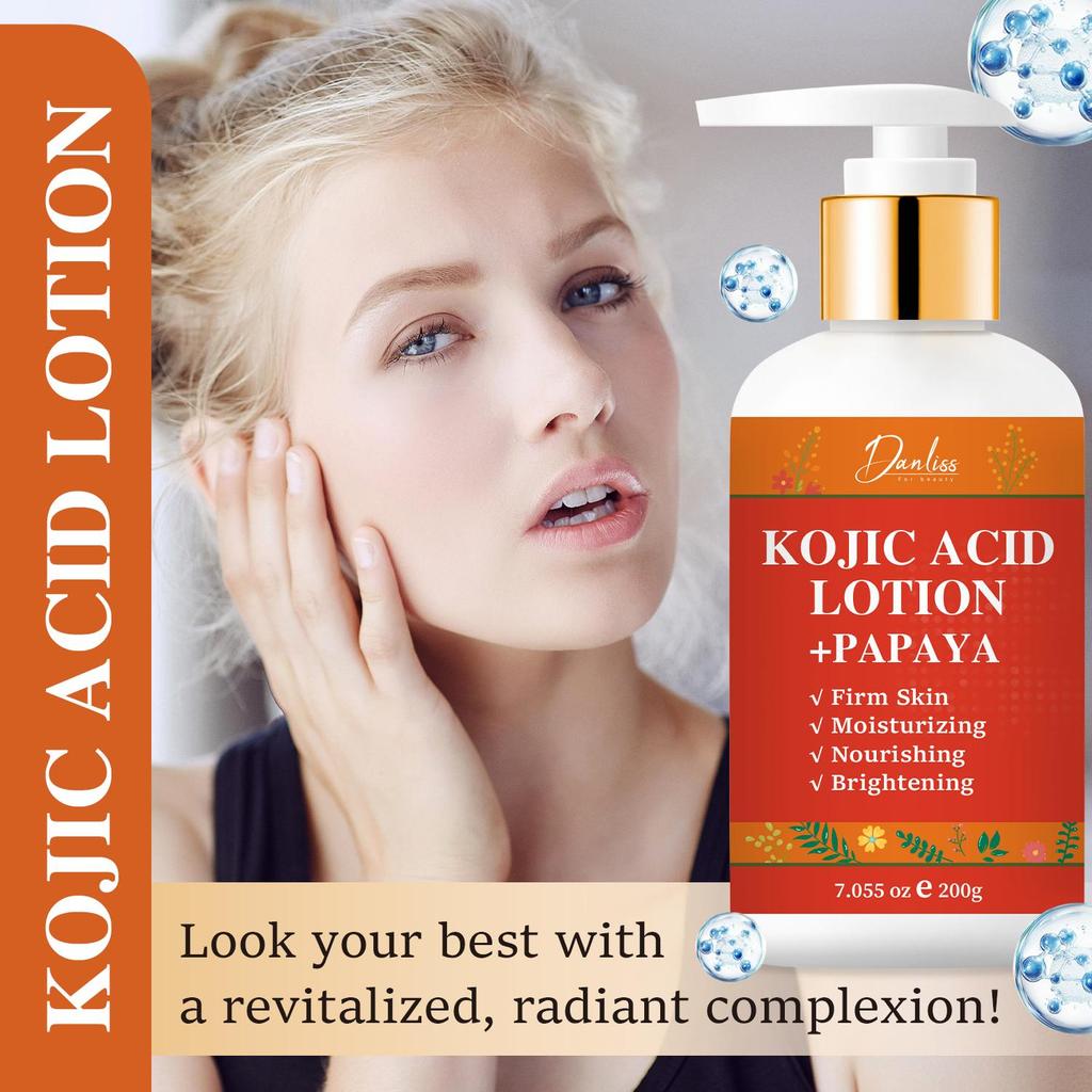Kojic Acid & Papaya Lotion-Brighten Skin Tone, Moisturize & Firm Skin,Make the Skin Radiant-All Skin Types,200g