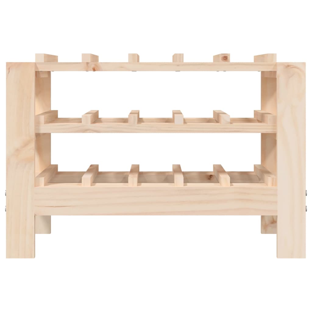 Wine Rack 61.5 X 30 X 42 Cm Solid Pine Wood
