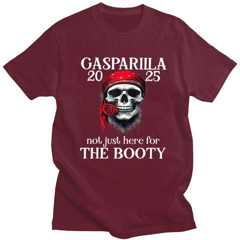 Custom Gasparilla Pirate Skull T Shirts Men Pure Cotton Tees Tshirts Casual Tshirt Clothing