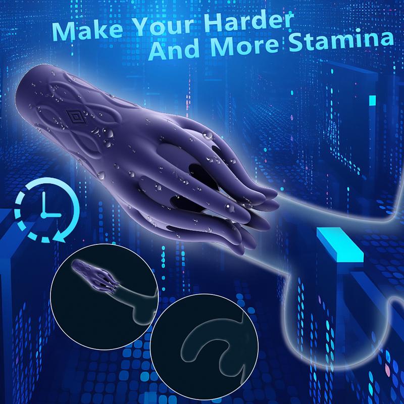 Vibrating Male Masturbator Glans Vibrator Electric Penis Massager Delay Trainer Exerciser Vibrations Stimulator Adult Sex Toys
