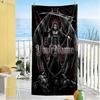 Gothic Illustrations Personalized Name Beach Towel Super Soft Microfiber Quickdry Fabric