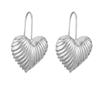 HECHENG,Heart-shaped 18K Golden-plated Shiny Brass Material Women's Earrings Elegant Jewellery Gifts 1 Pair