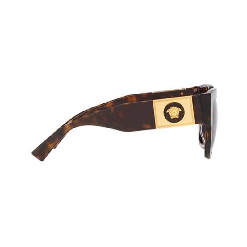 Versace Temple Strap Icon Acetate Irregular Sunglasses Women's Brown 5366952 VE4437U10873-Brown 54