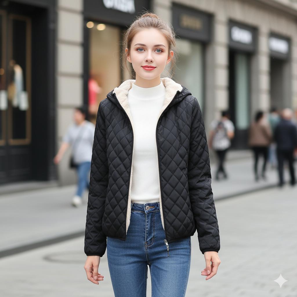 Women's short lightweight cotton-padded jacket casual plus velvet thickened cotton coat women's lamb wool coat