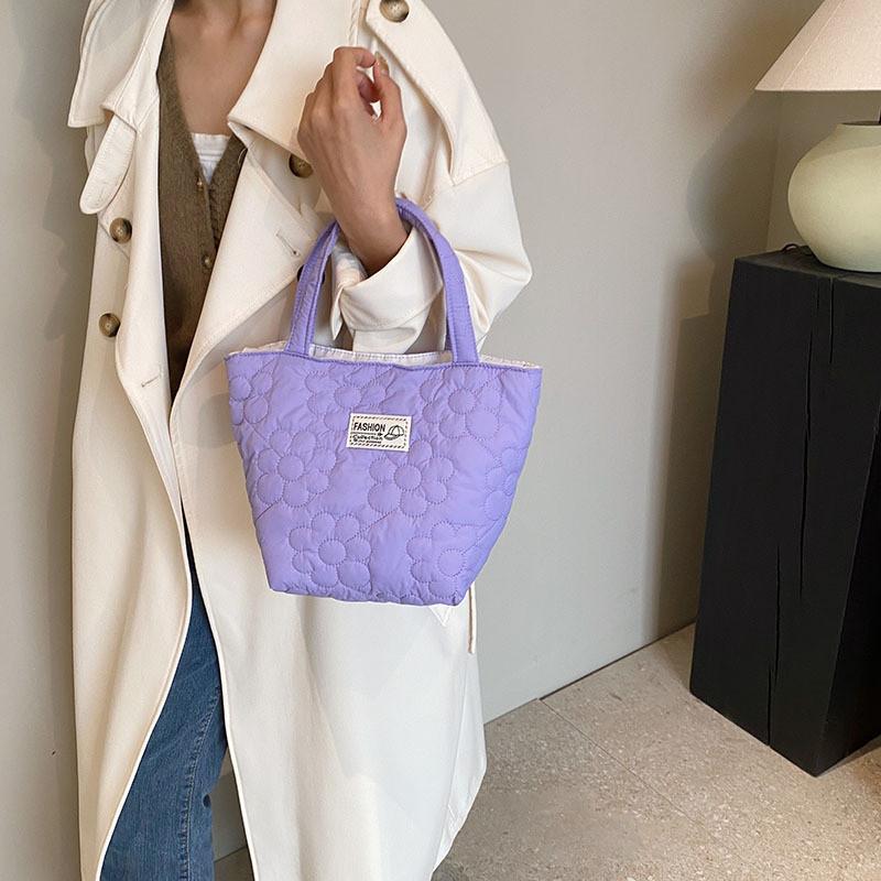 Stylish Casual Oxford Tote Bag For Women In Black White Purple Pink Colors