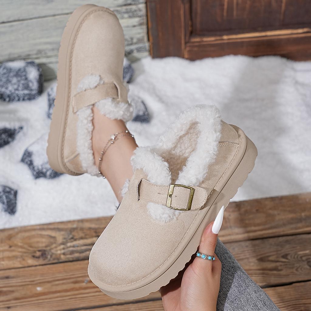 Women Boots Platform Cotton Shoes Women Autumn Winter Thick Sole Plush Snow Boots Outdoor Comfy Warm Ankle Boots Woman