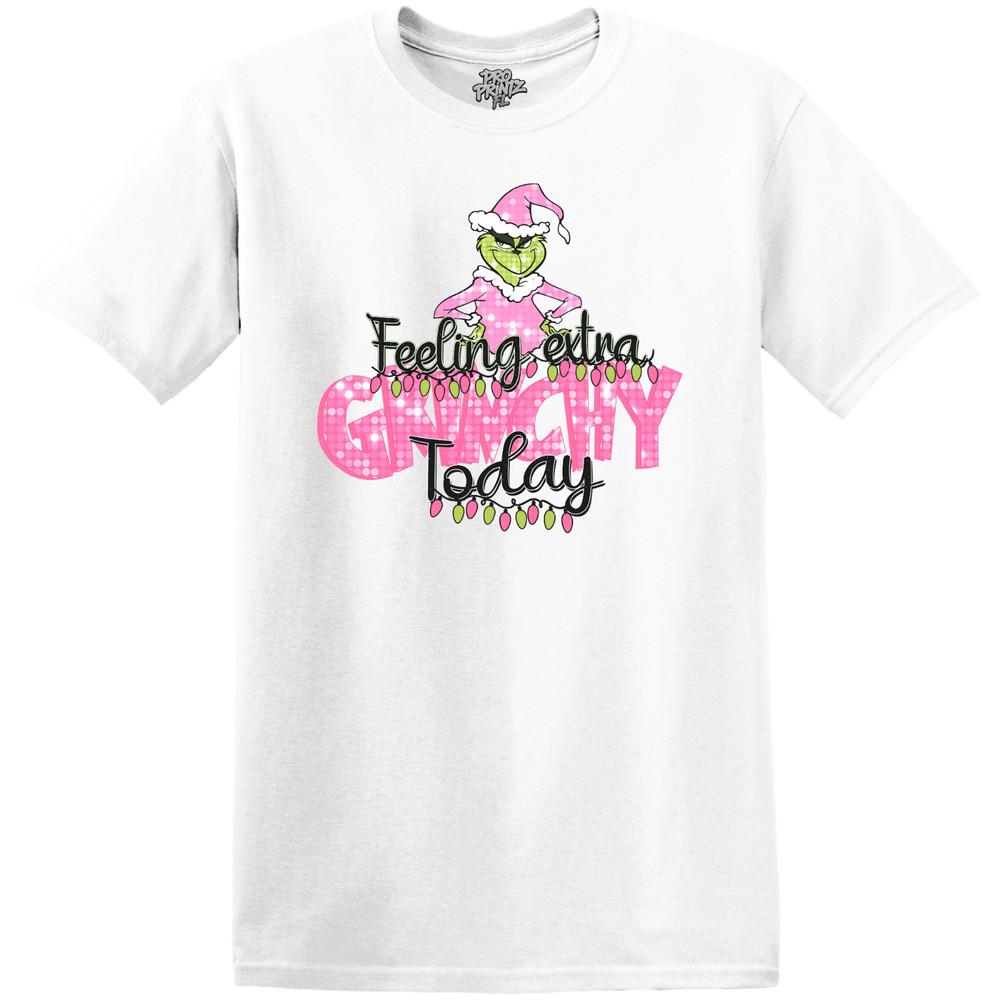 Christmas T-Shirt Feeling Extra Grinchy Today Adult/Kid Sizes L