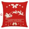Christmas Pillow Cover Cotton Linen Cushion Cover Home Decoration Sofa Pillow Cover 45 * 45cm