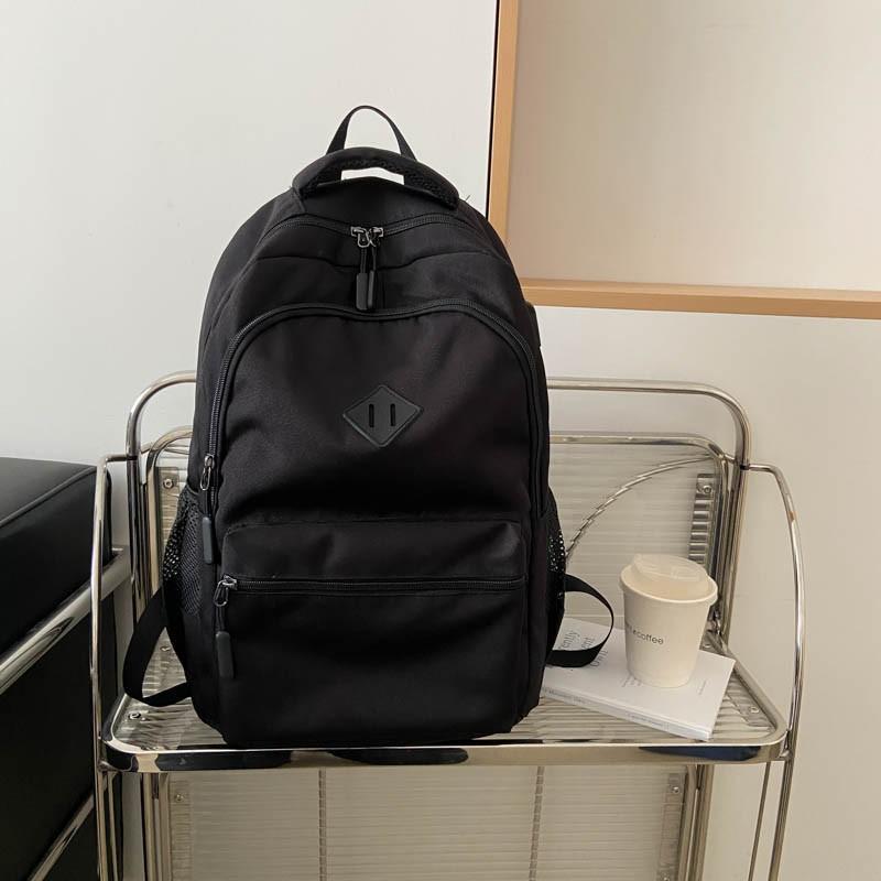 

Трендовый школьный рюкзак, износостойкий, простой, большой вместимости, рюкзак для средней школы, сумка для компьютера, школьная сумка для старшеклассника/студента чёрный