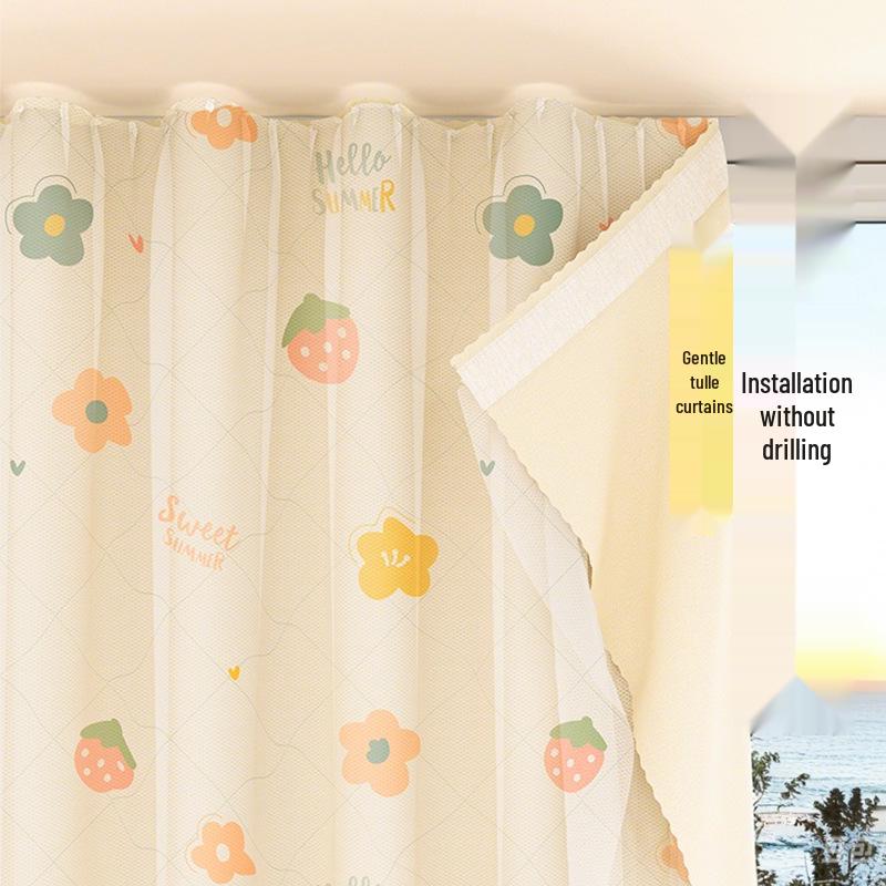 Self-Adhesive Blackout Velcro Curtains for Small Windows - No-Drill Installation, Ideal for Rentals
