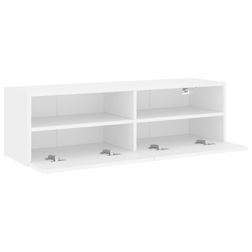 TV Wall Cabinet White 100x30x30 Cm Particleboard