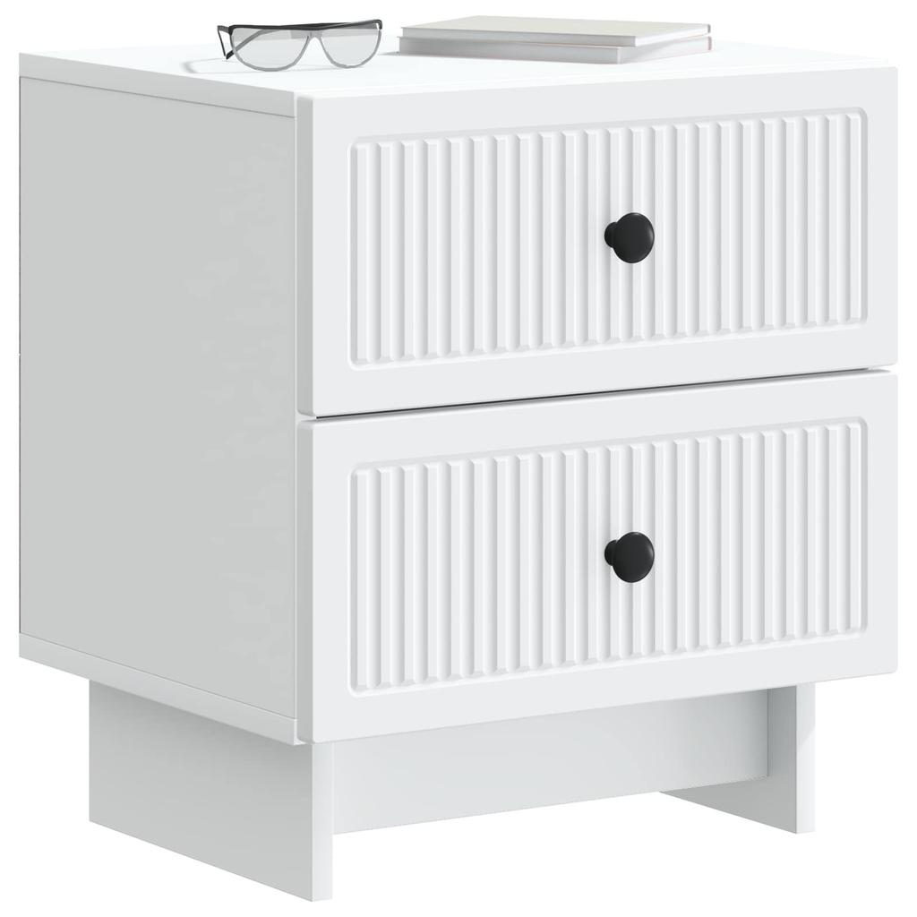 Nightstand White 43 x 34.5 x 47.5 cm Engineered Wood