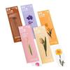 Moin Moin Bookmark Set - 25 Pieces, Transparent, Waterproof, English Lettering, Floral Designs (Sunflower, Lily of the Valley, Tulip, Rose) -