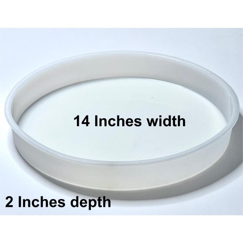 14" Round Silicone Resin Mold – Large Epoxy Casting Mold for River Tables, Stools & DIY Home Decor – Reusable Flexible Craft Mold