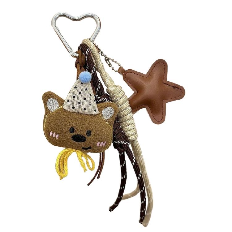 Sweet Bear Purse Accessory Soft and Portable Bag Pendant Cartoon Bag Keychain Bags Charm for Parties and Casual Outings